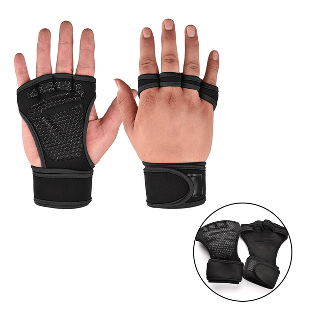 Fitness rukavice na cvičení - Black-A, L