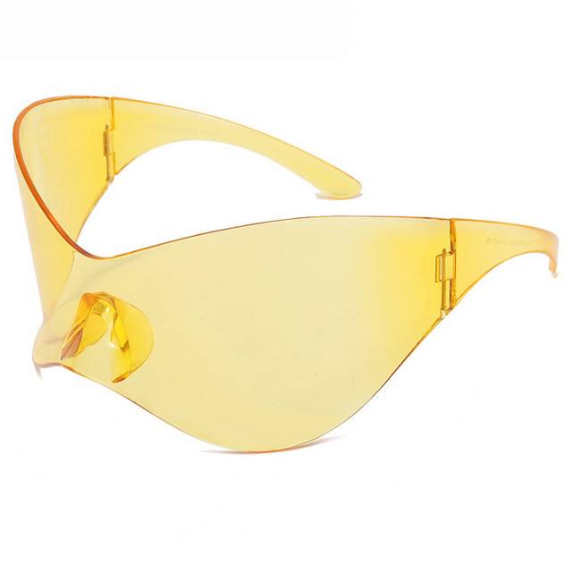 Futuristické sluneční brýle - Žlutá