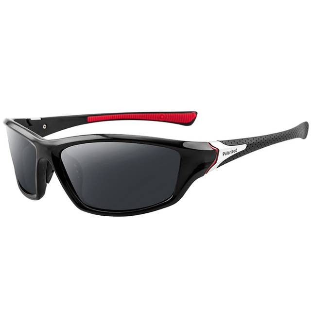 Sportovní polarizační sluneční brýle - Černá červená