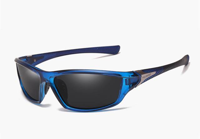 Sportovní polarizační sluneční brýle - Černá modrá