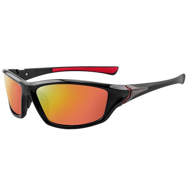 Sportovní polarizační sluneční brýle - Černá oranžová