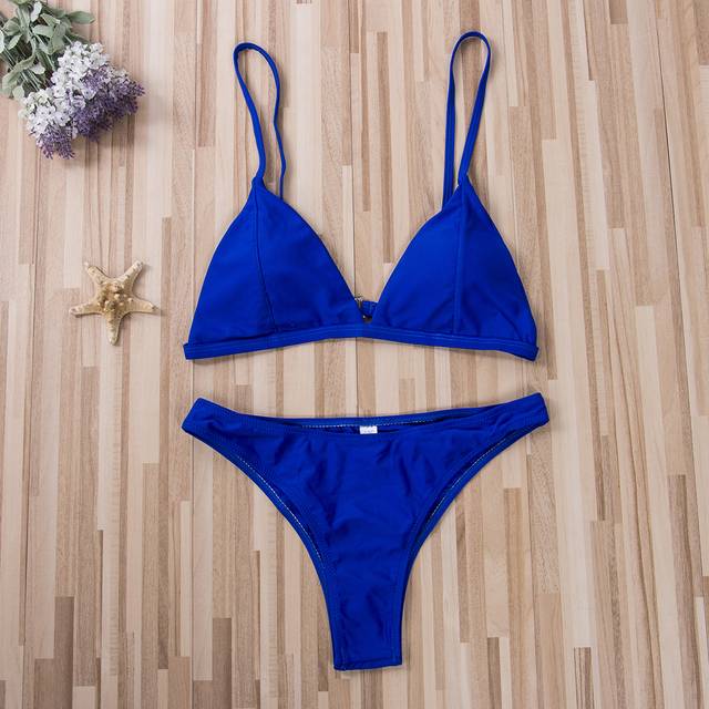 Sexy push up bikini - C Modrá, L