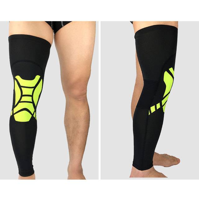 Sportovní návleky na kolena s dlouhou opěrkou - 03 Zelená, L