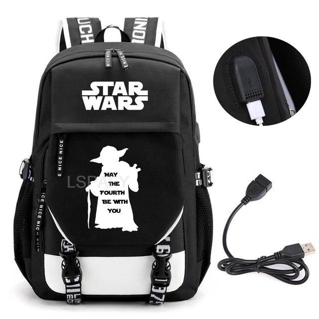 Školní batoh s USB portem a motivem Star Wars - 02