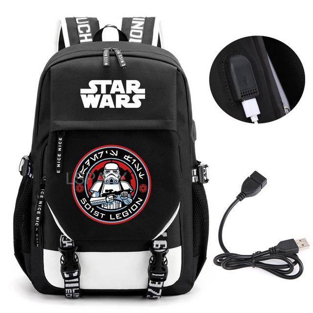 Školní batoh s USB portem a motivem Star Wars - 11