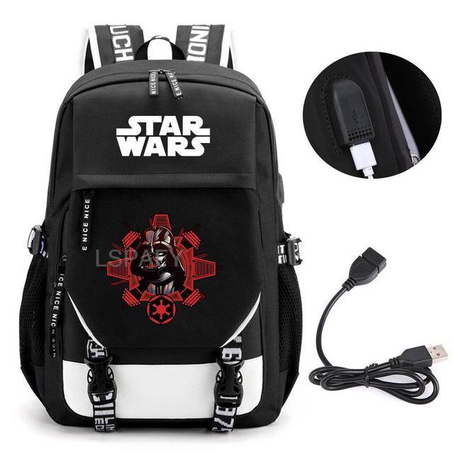 Školní batoh s USB portem a motivem Star Wars - 12