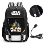 Školní batoh s USB portem a motivem Star Wars