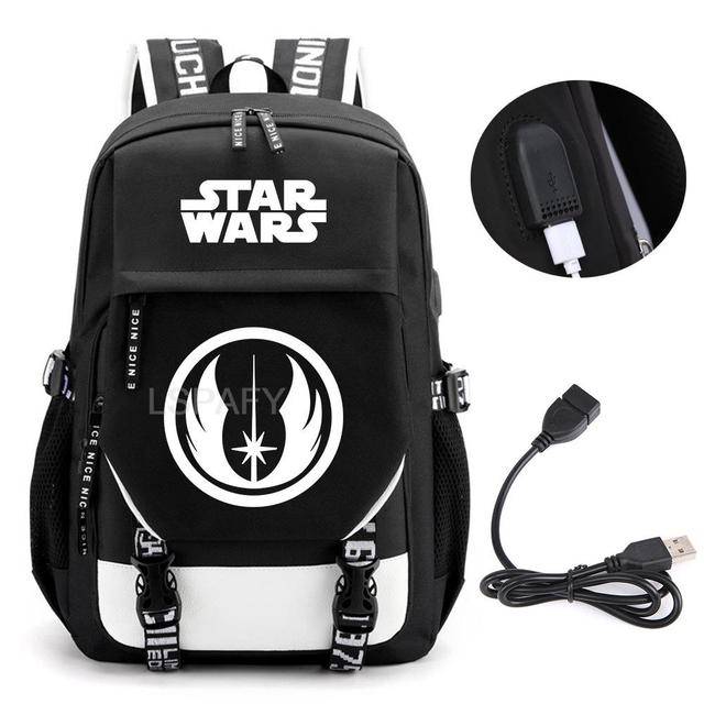 Školní batoh s USB portem a motivem Star Wars - 17
