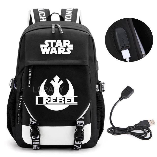 Školní batoh s USB portem a motivem Star Wars - 19