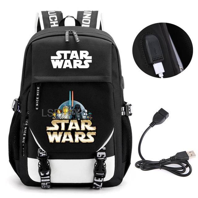 Školní batoh s USB portem a motivem Star Wars - 03