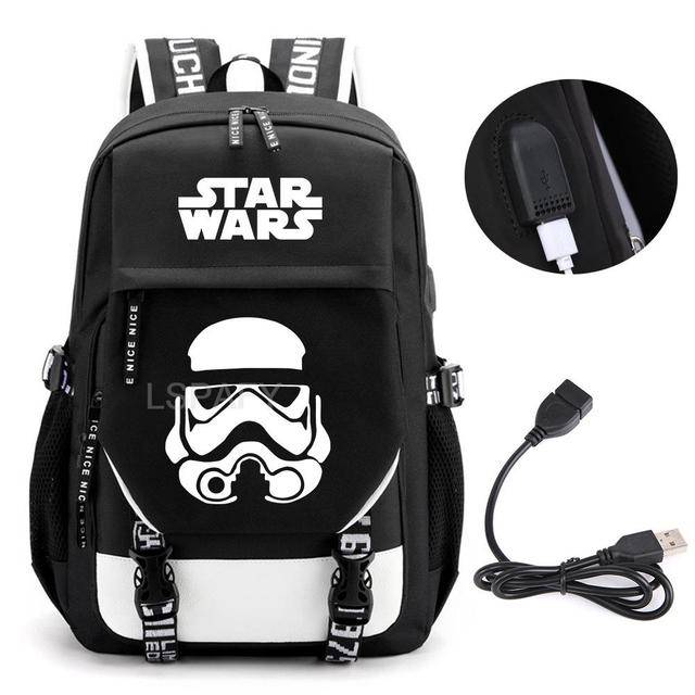 Školní batoh s USB portem a motivem Star Wars - 29