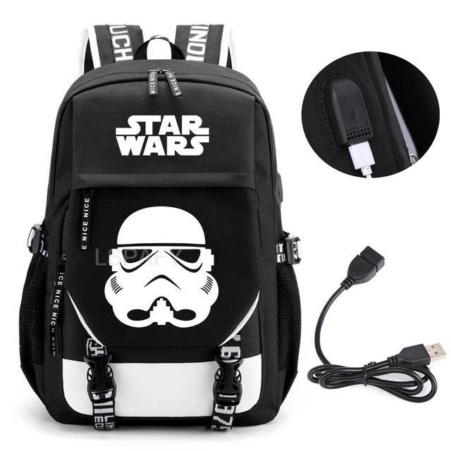 Školní batoh s USB portem a motivem Star Wars - 30