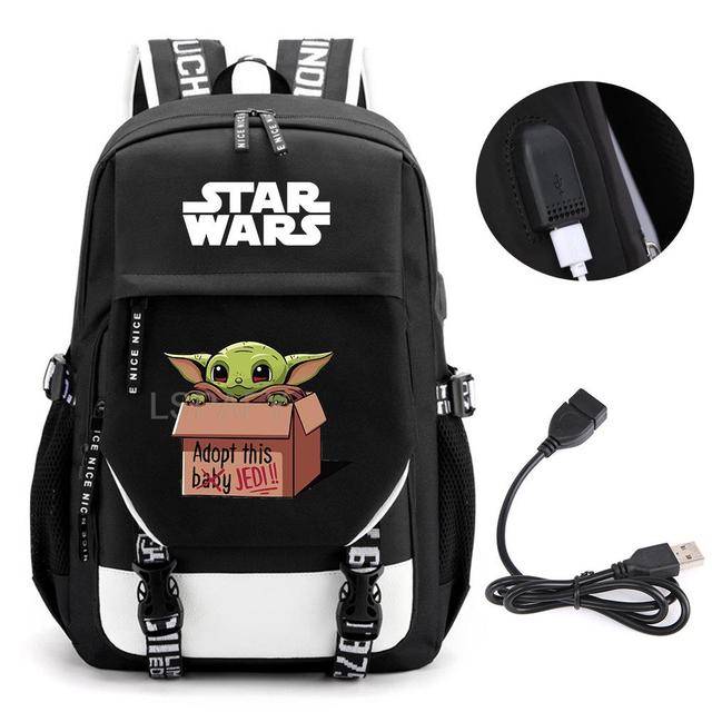 Školní batoh s USB portem a motivem Star Wars - 05