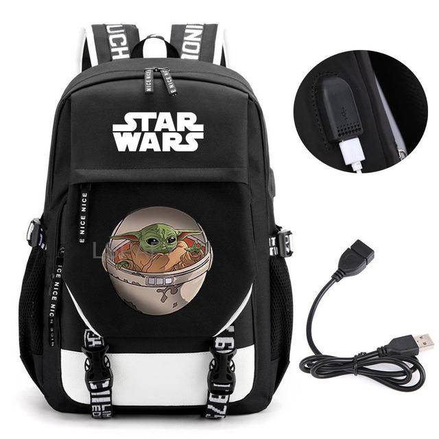 Školní batoh s USB portem a motivem Star Wars - 07