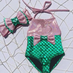 Letní dětské plavky pro dívky – styl mořská pana