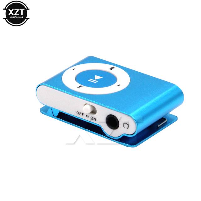 Mini MP3 přehrávač pro sportovní aktivity s klipem - Modrá
