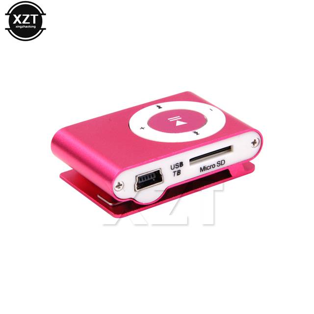 Mini MP3 přehrávač pro sportovní aktivity s klipem - Růžová
