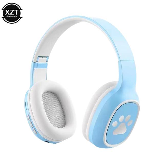 Bezdrátová bluetooth sluchátka s podporou SD karty - Modrá