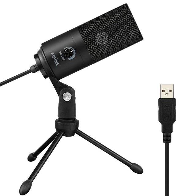 Profesionální nahrávací USB mikrofon - Černá