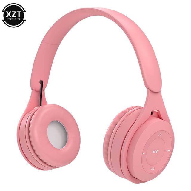 Bezdrátová bluetooth sluchátka - Růžová