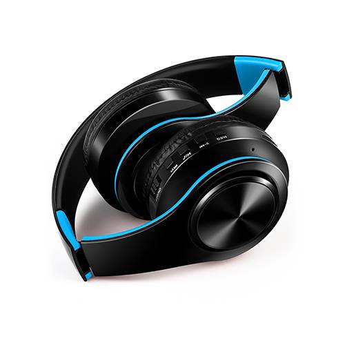 Bezdrátová bluetooth sluchátka - modrá, černá