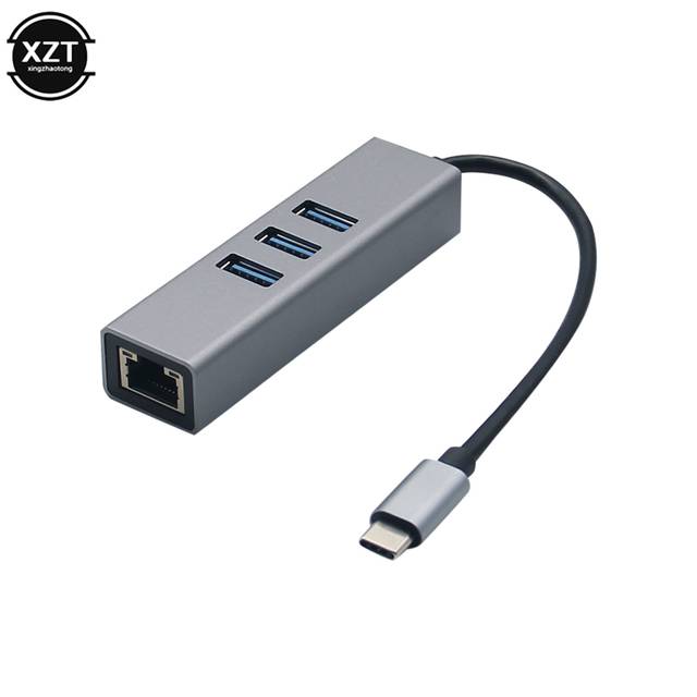 USB C Ethernet adaptér s 3 porty - Varianta B