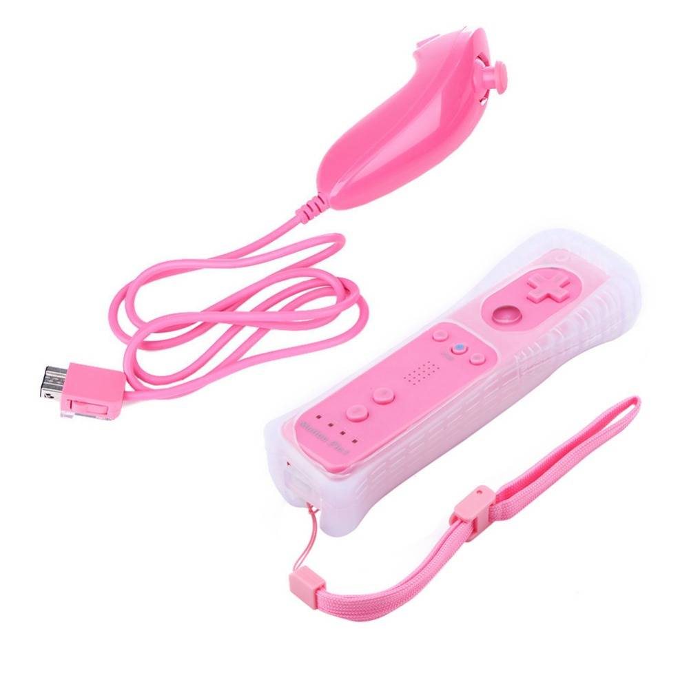 Wii ovladač + Wii nunchack - Růžová