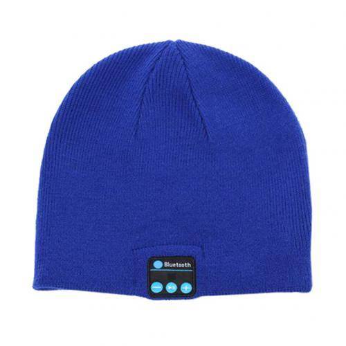 Zimní čepice se sluchátky | bluetooth čepice - Modrá