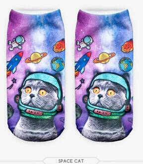 Vtipné a veselé ponožky s kočkou - 1 pár - 9