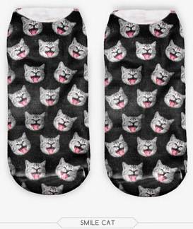 Vtipné a veselé ponožky s kočkou - 1 pár - 10