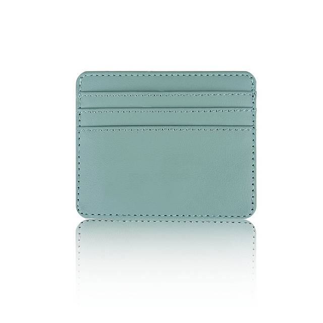 Koženková peněženka na karty - modrý