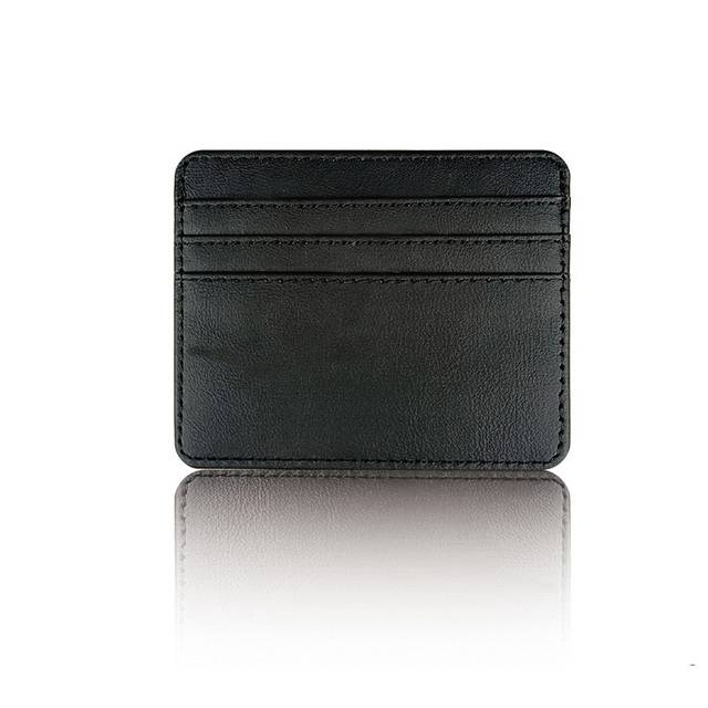 Koženková peněženka na karty - Černá