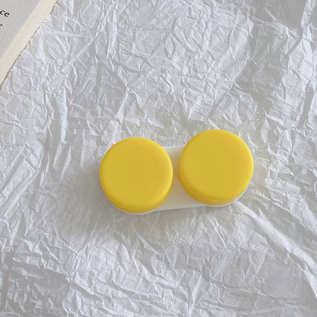 Cestovní box pro kontaktní čočky - Žlutá