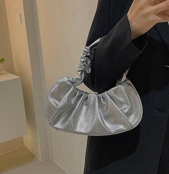 Malá luxusní kabelka - Stříbrný