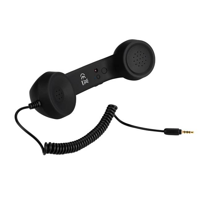 Sluchátko k mobilu | retro sluchátko, pro Android a iPhone - černé sluchátko