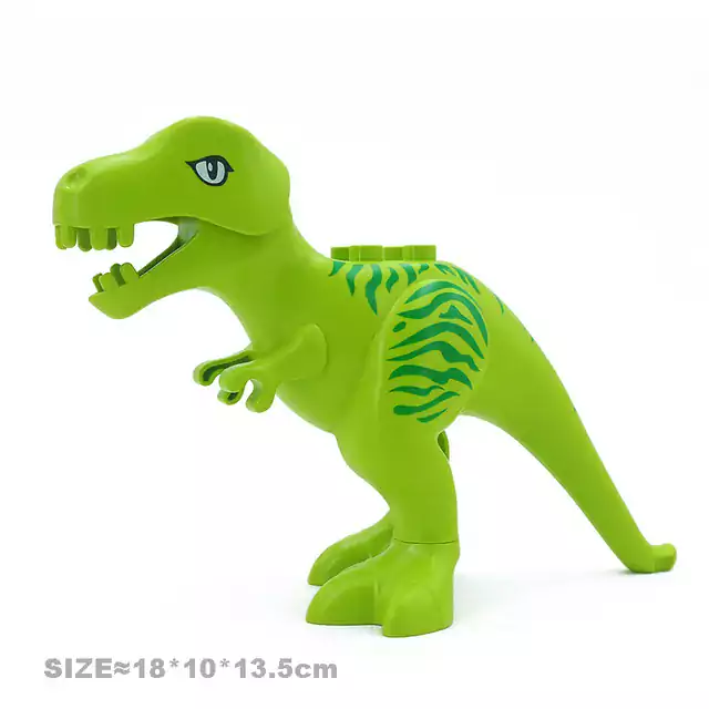 Kreativní dinosauří figurky ke stavebnici | Styl Lego - Zelený tyrannosaurus