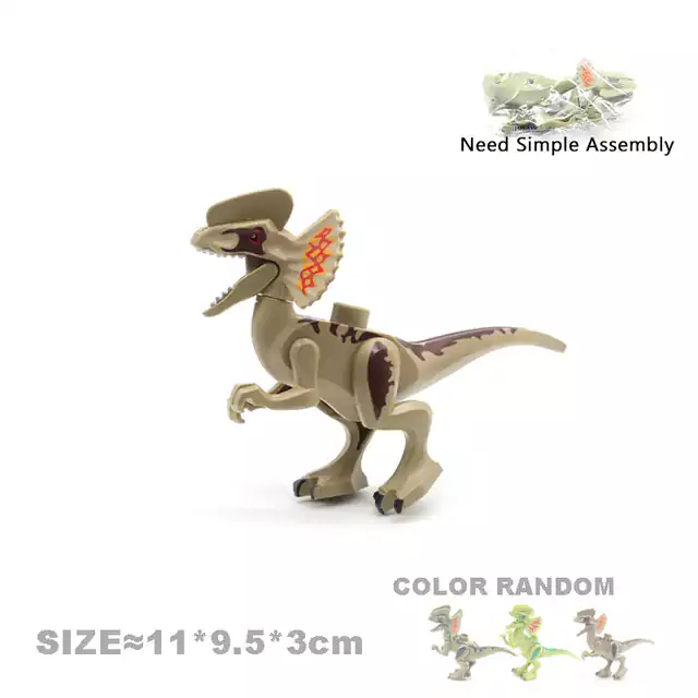 Kreativní dinosauří figurky ke stavebnici | Styl Lego - Dilophosaurus