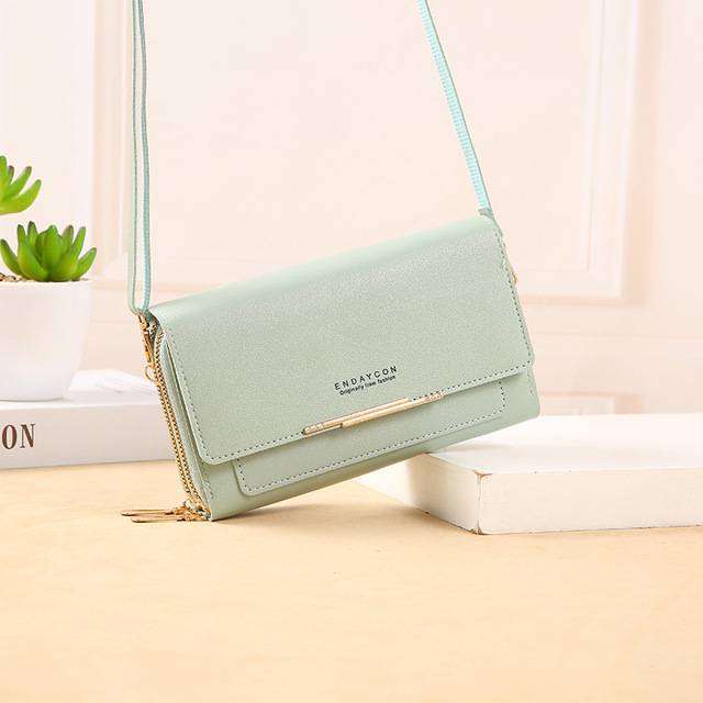 Módní dámská kabelka s peněženkou - Zelená