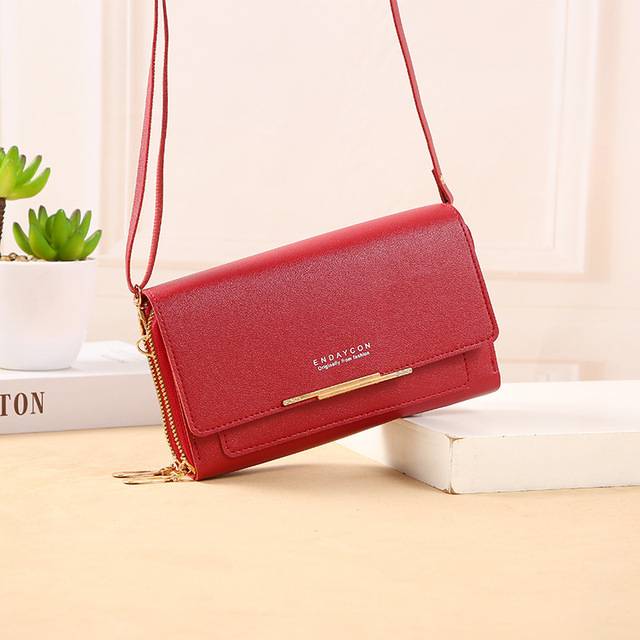Módní dámská kabelka s peněženkou - Červené