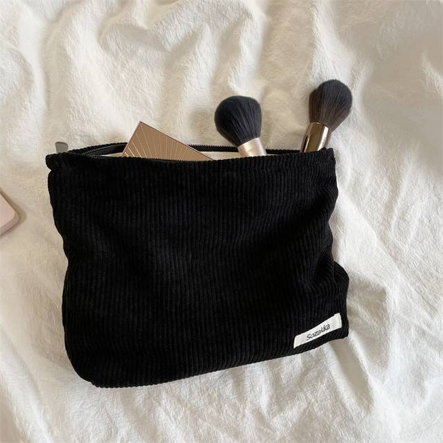 Látková cestovní kosmetická taška - Černá