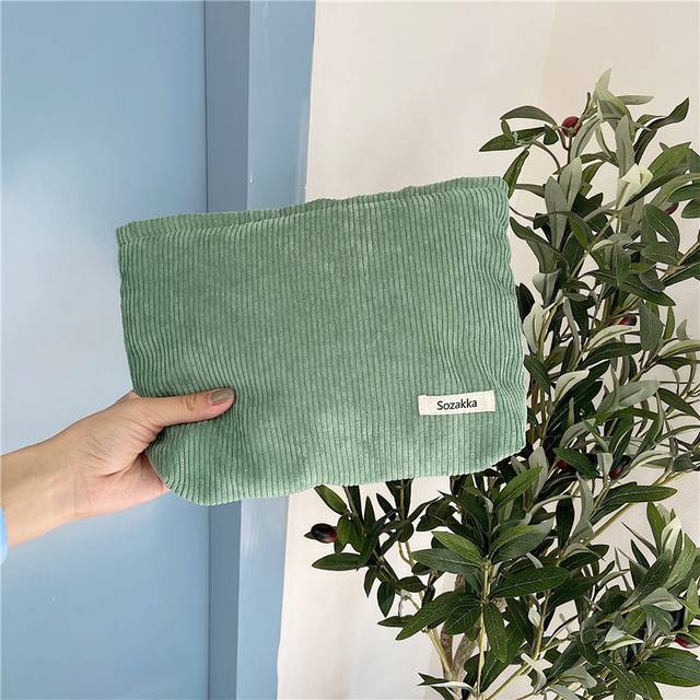 Látková cestovní kosmetická taška - Zelená