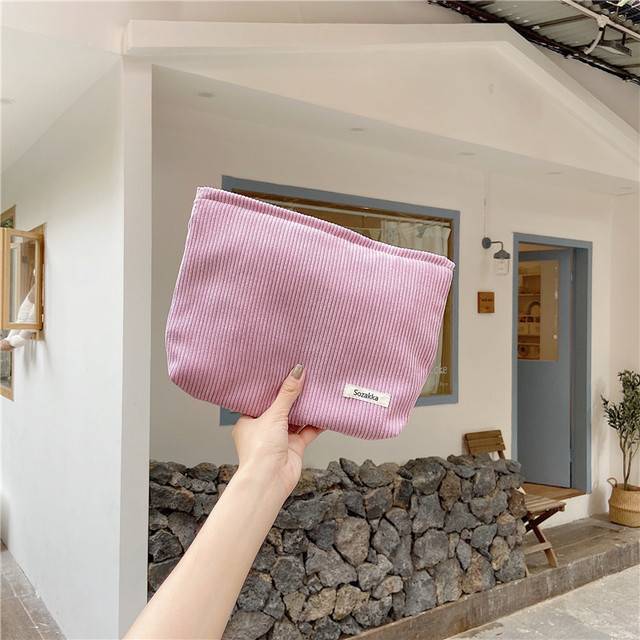 Látková cestovní kosmetická taška - růžová-200002984