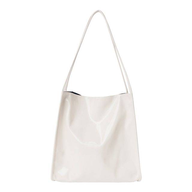 Módní dámská lakovaná taška - Bílý