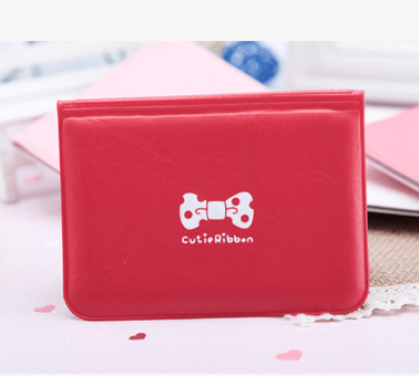 Jednoduchá roztomilá peněženka na karty - Červené