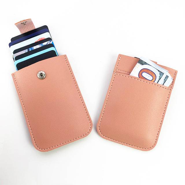 Malá stylová peněženka na karty - růžový