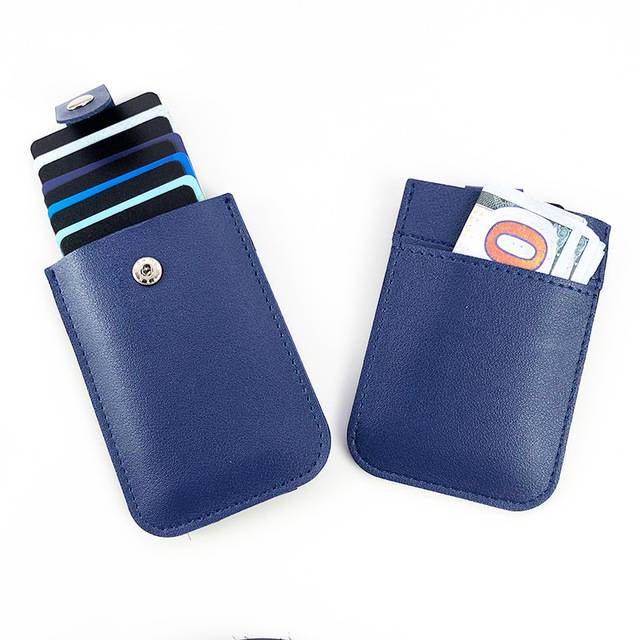 Malá stylová peněženka na karty - Tmavě modrá