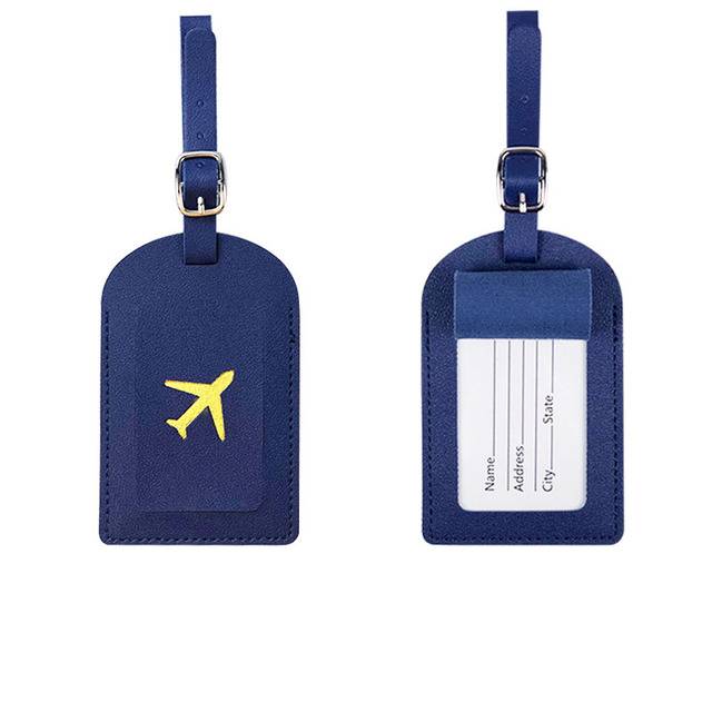 Obal na cestovní pas s adresním štítkem - tmavě modrá-350850