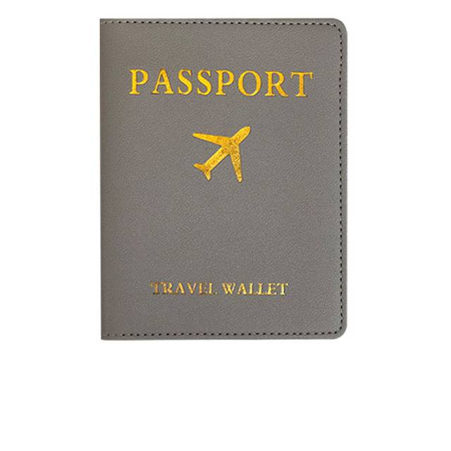 Obal na cestovní pas s adresním štítkem - Šedá
