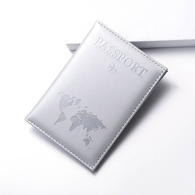 Hezký obal na cestovní pas - stříbrná šeď