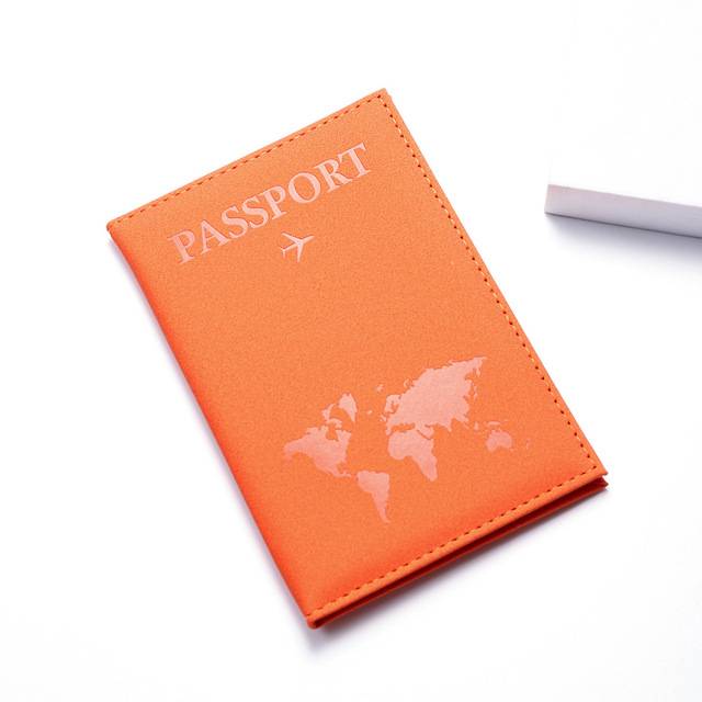 Hezký obal na cestovní pas - oranžový